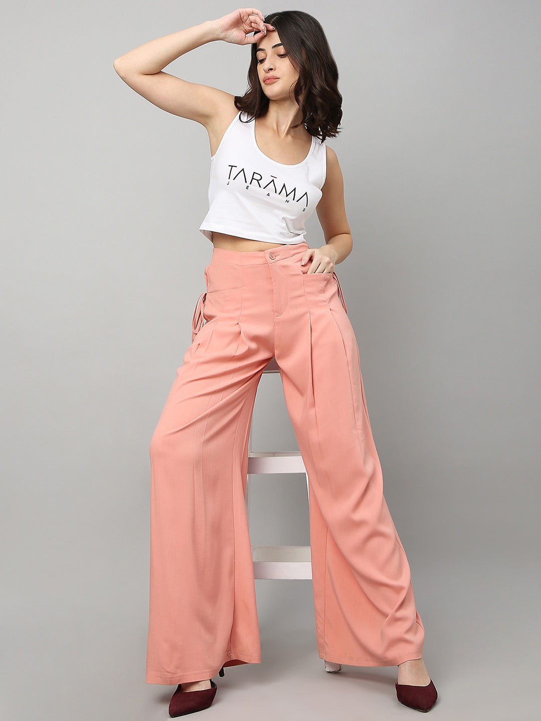 TARAMA High Rise Wide Leg Trouser Tarama Jeans