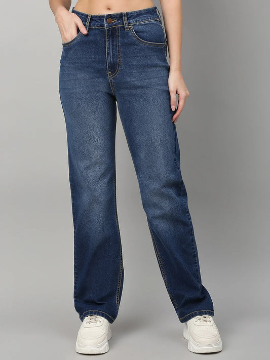 TARAMA High Rise Straight Fit Jeans TARAMA JEANS