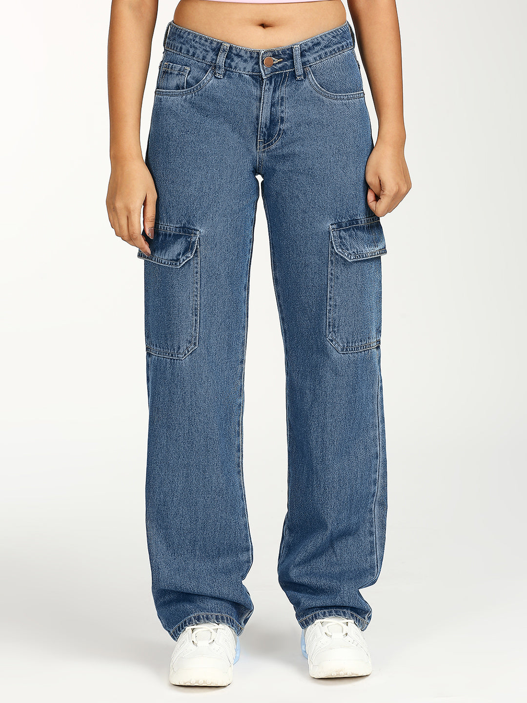 TARAMA Low Rise Wide Leg Cargo Tarama Jeans