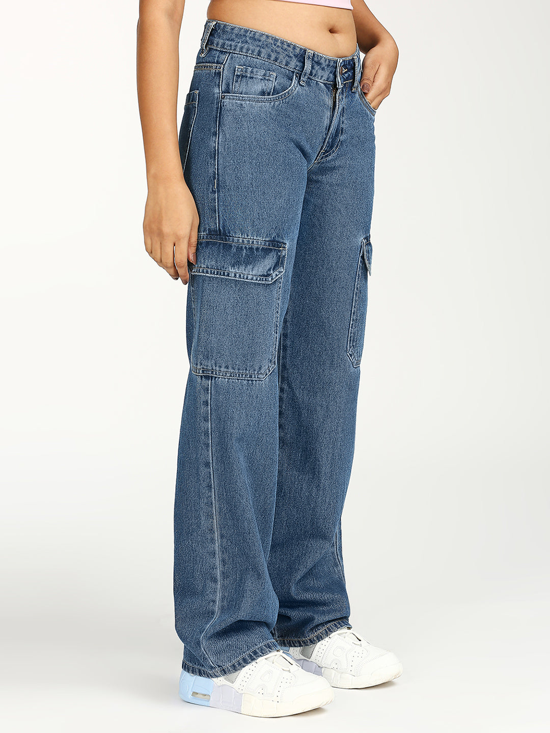 TARAMA Low Rise Wide Leg Cargo Tarama Jeans