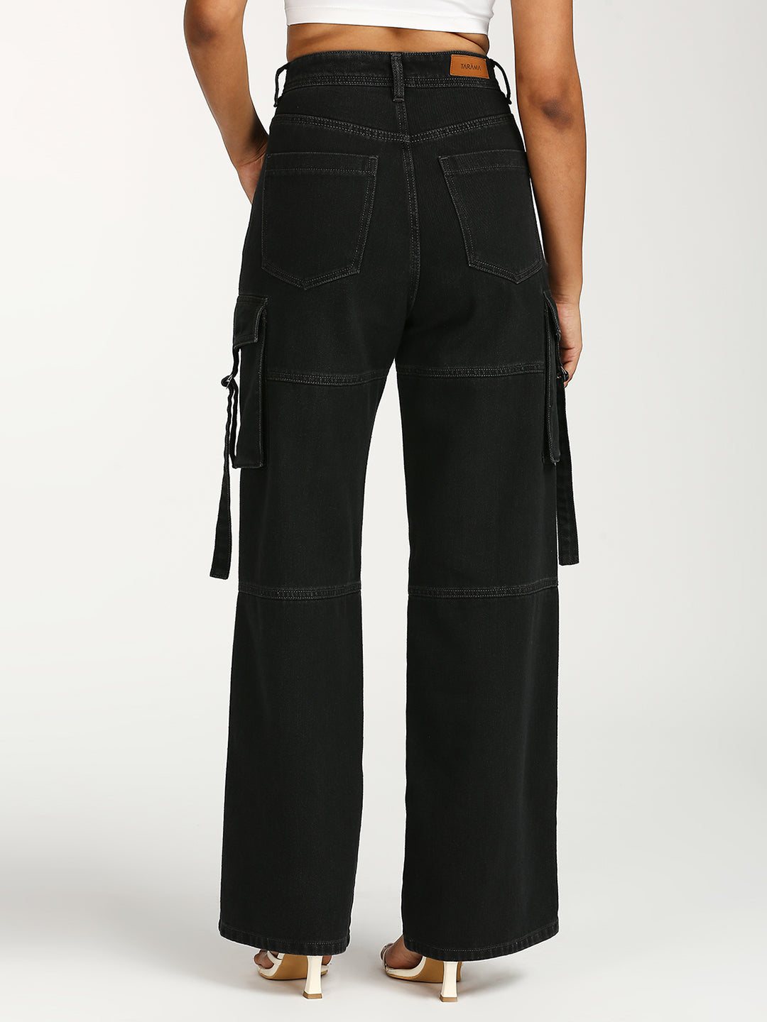 TARAMA High Rise Wide Leg Cargo Tarama Jeans