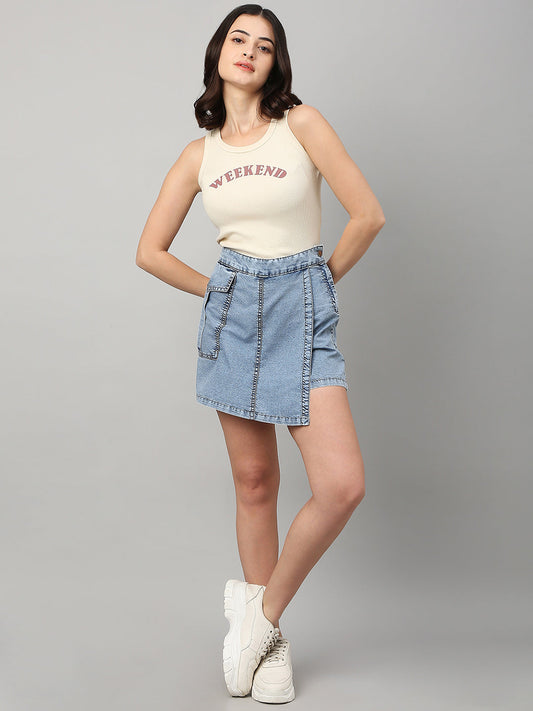 TARAMA High Rise Skort Tarama Jeans