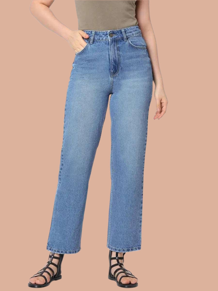 TARAMA High Rise Straight Fit Tarama Jeans 