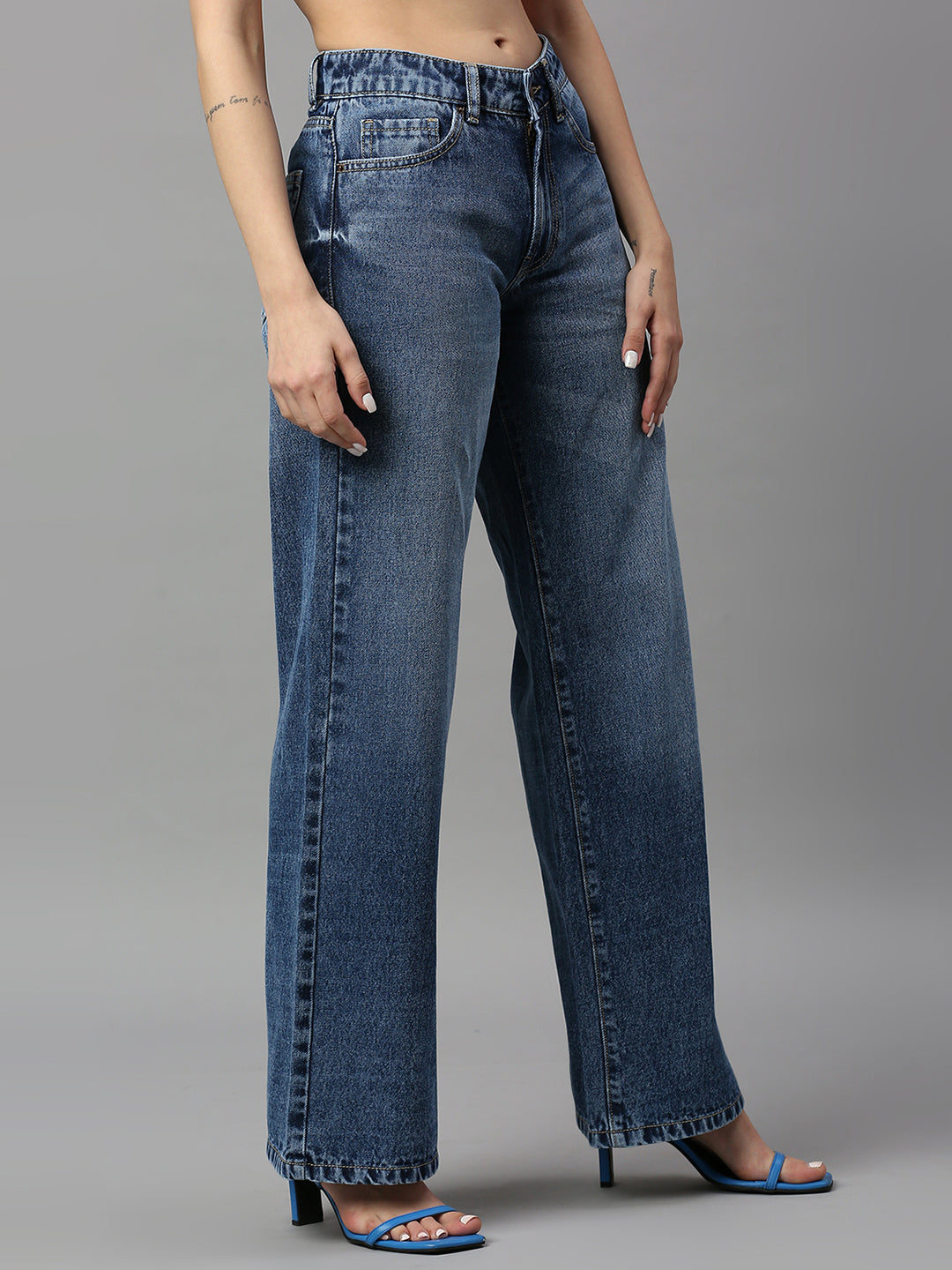 TARAMA High Rise Wide Leg Jeans Tarama Jeans