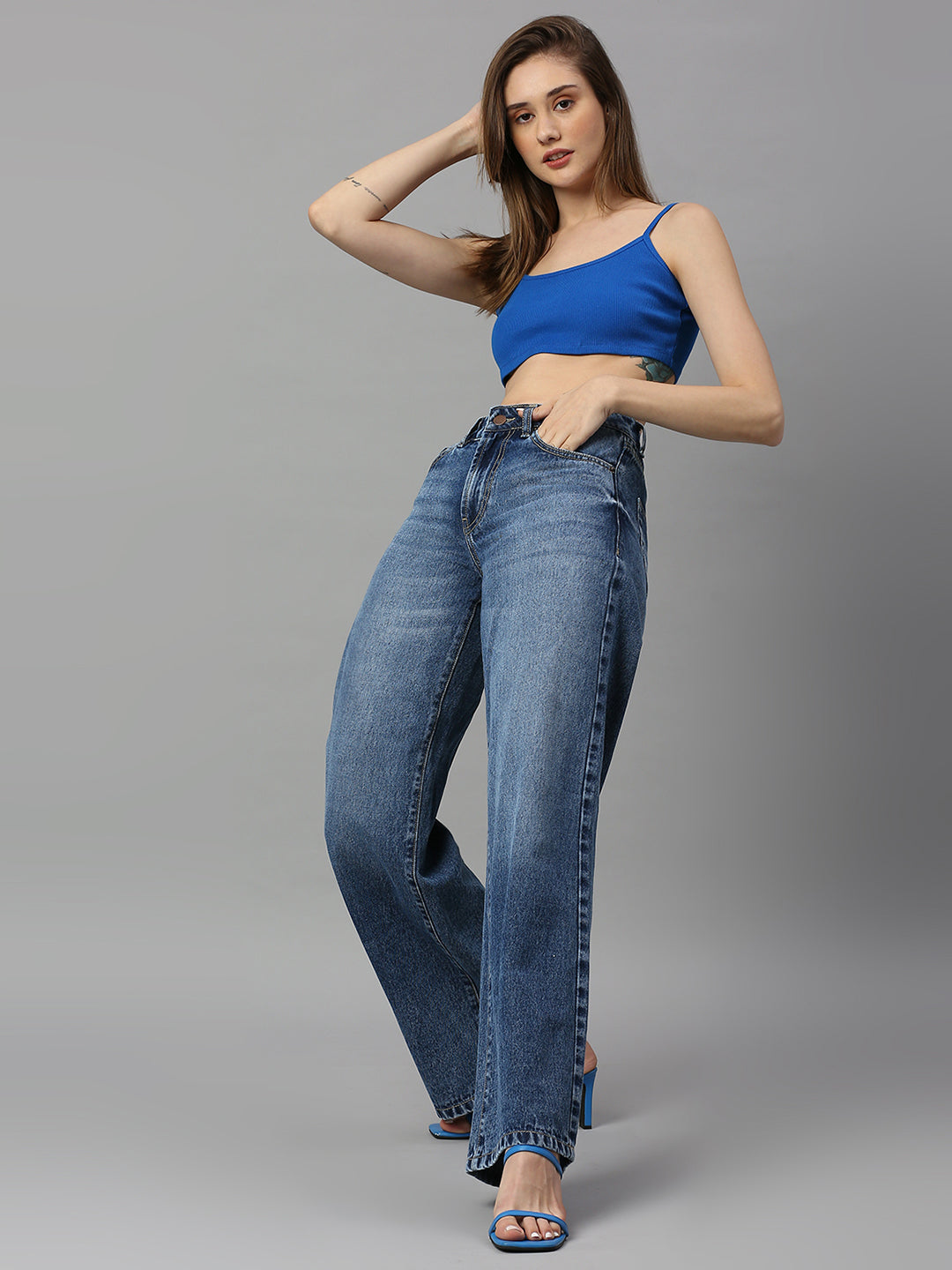 TARAMA High Rise Wide Leg Jeans Tarama Jeans