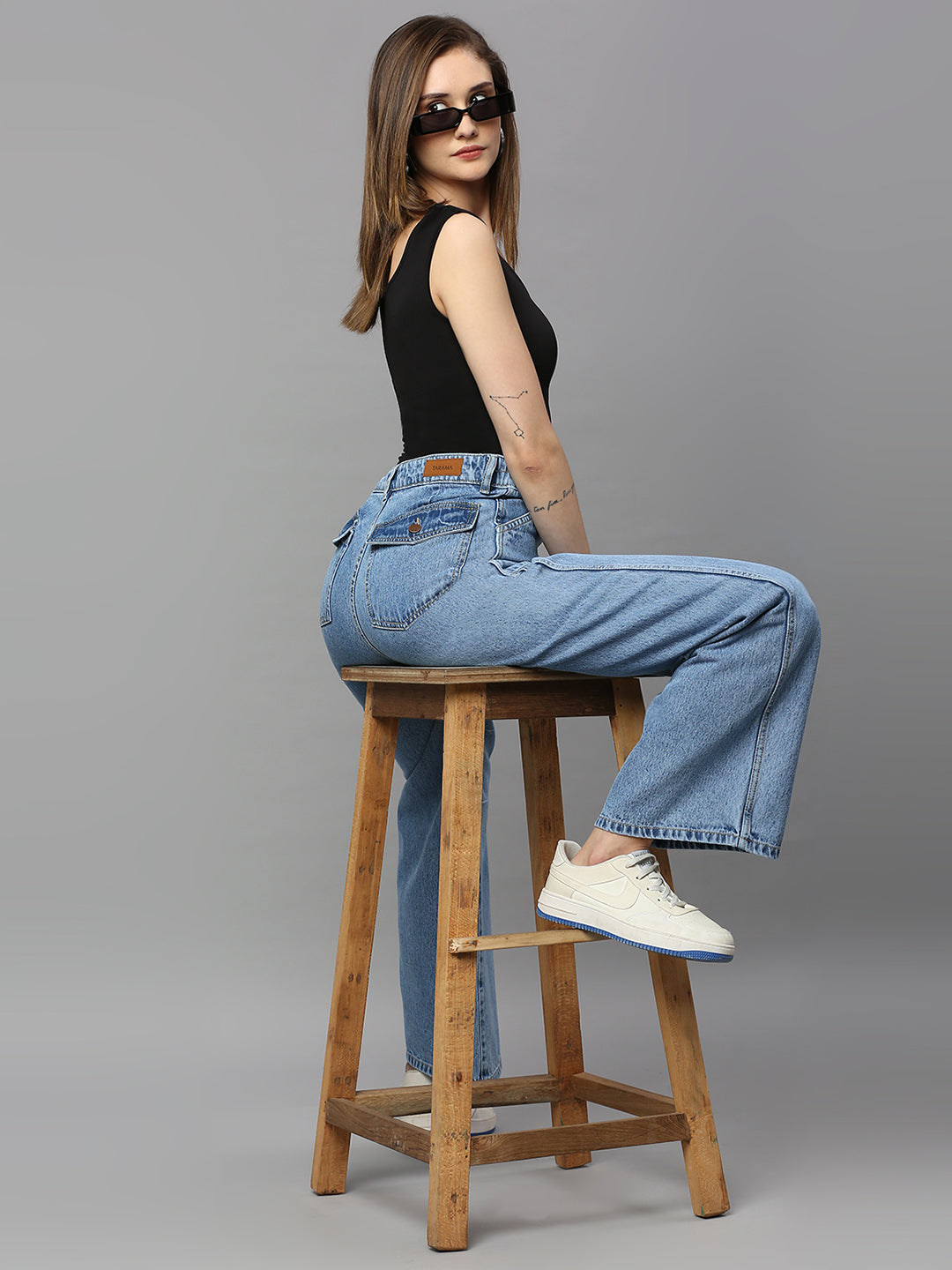 TARAMA High Rise Wide Leg Jeans Tarama Jeans