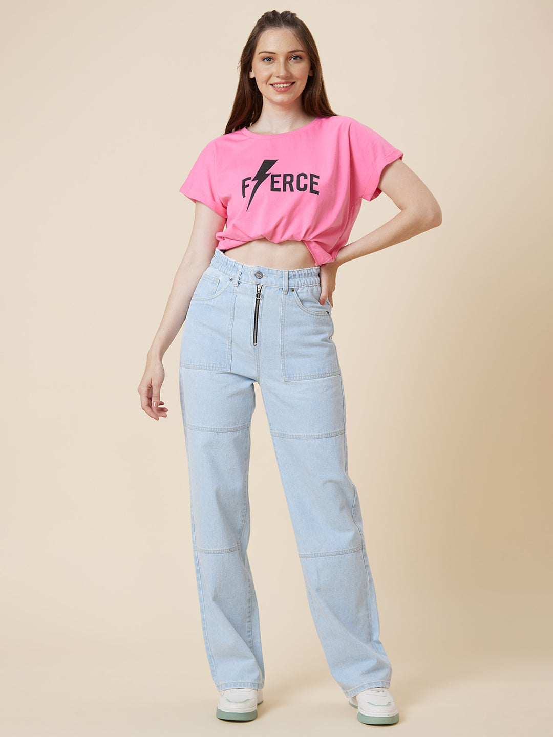 TARAMA High Rise Wide Leg Jeans Tarama Jeans