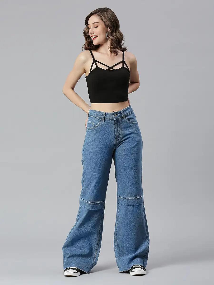 TARAMA High Rise Flare Fit TARAMA JEANS